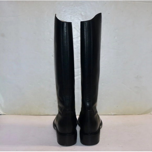 CHANEL Black Over the Knee Leather Boots - Picture 4 of 7